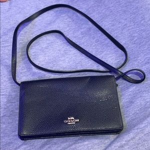 Coach black leather Crossbody/handbag